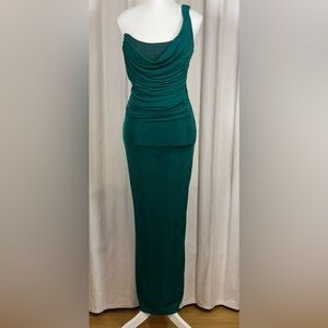JLUXLABEL Teal evening dress